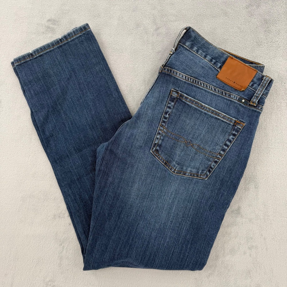 Lucky Brand 221 Original Straight Jeans Mens Medium Wash Blue Men's W 34 x L 34